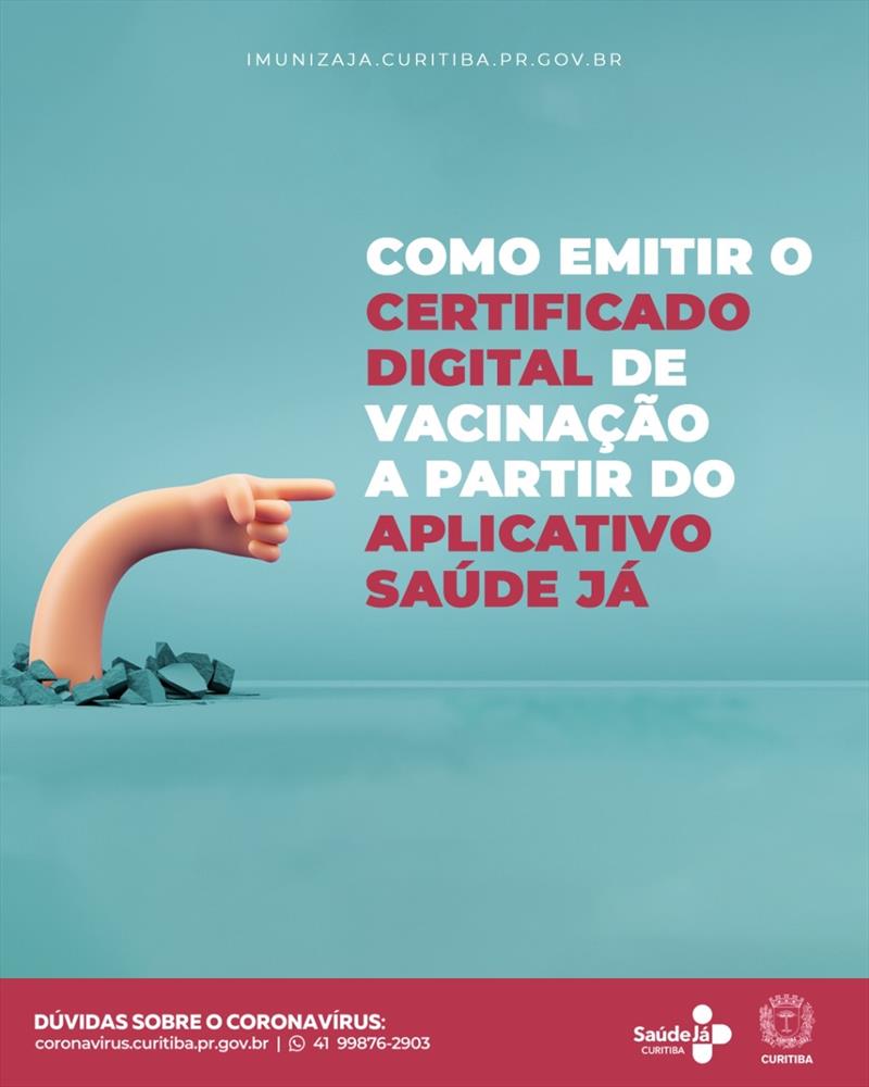 Aplicativo Sa De J Curitiba Oferece Certificado Digital De Vacina O