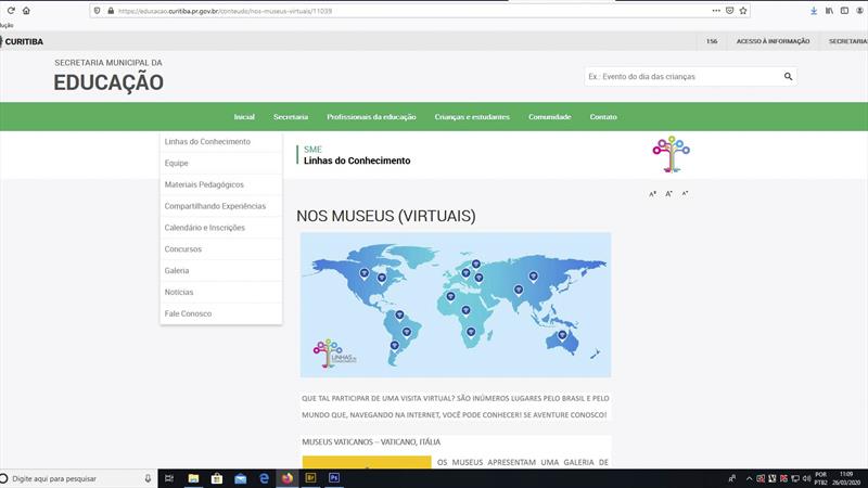 Educação disponibiliza visitas virtuais a museus do mundo, cidades e espaços sagrados