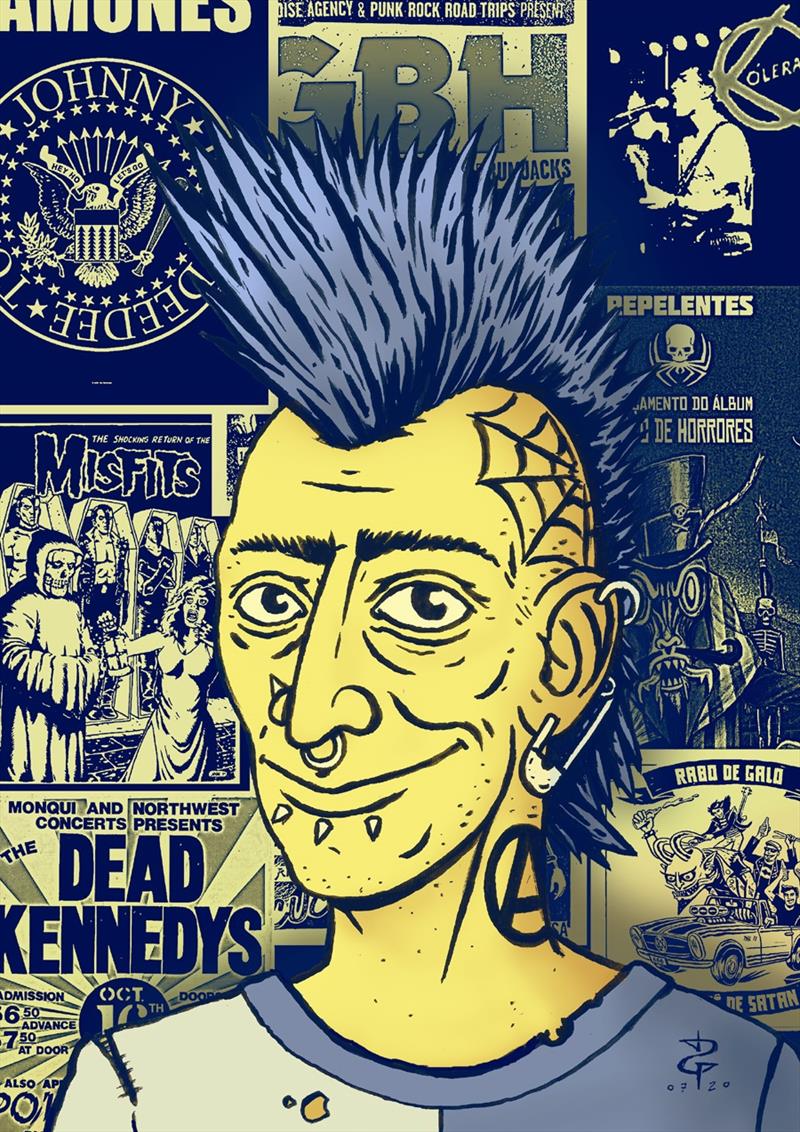 Gibiteca leva exposição com releitura de Punk Afonso para Bienal de Quadrinhos