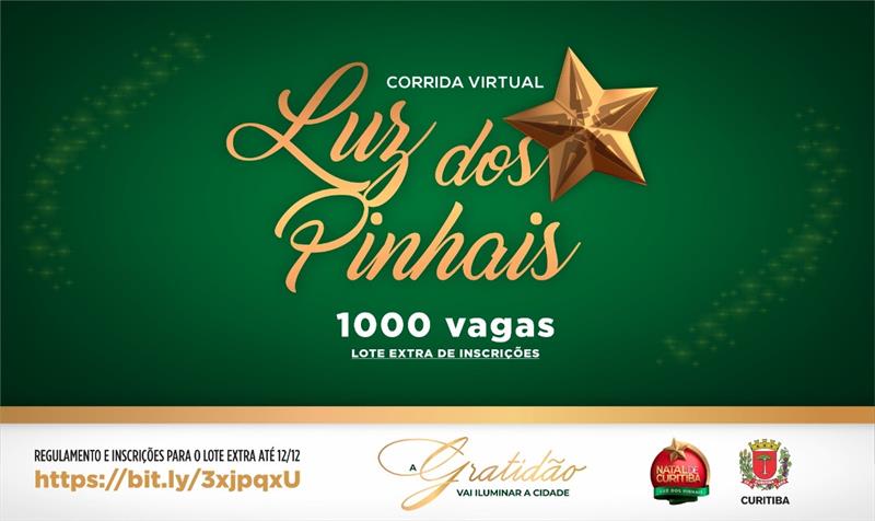 Mais uma chance para participar da Corrida Virtual Luz dos Pinhais