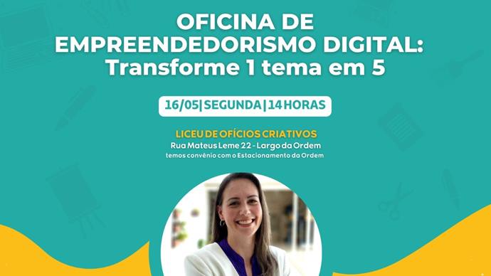Semana repleta de cursos e debate no Liceu de Ofícios Criativos