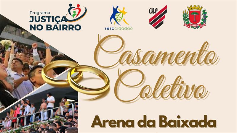 Inscrições para casamento coletivo gratuito de Curitiba estão abertas
