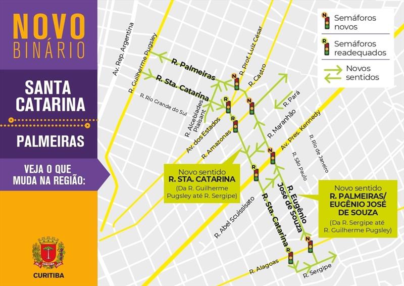 Novo binário altera trânsito e linhas de ônibus no Água Verde