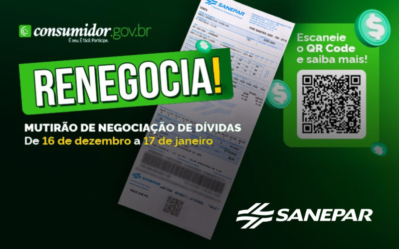 Sanepar participa de mutirão nacional para consumidores regularizarem débitos