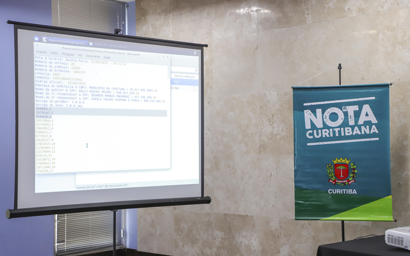 Confira os bilhetes premiados do 83º Sorteio do Nota Curitibana