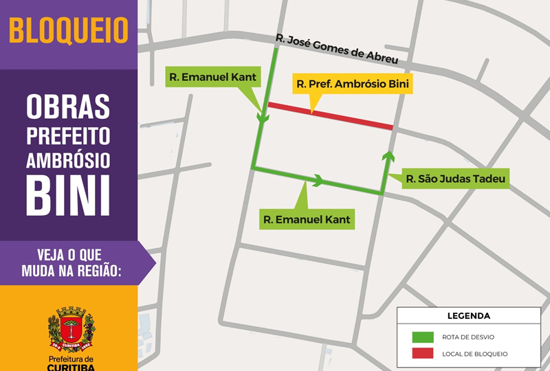 Rua no Capão Raso vai ganhar nova infraestrutura: obras exigem bloqueio total