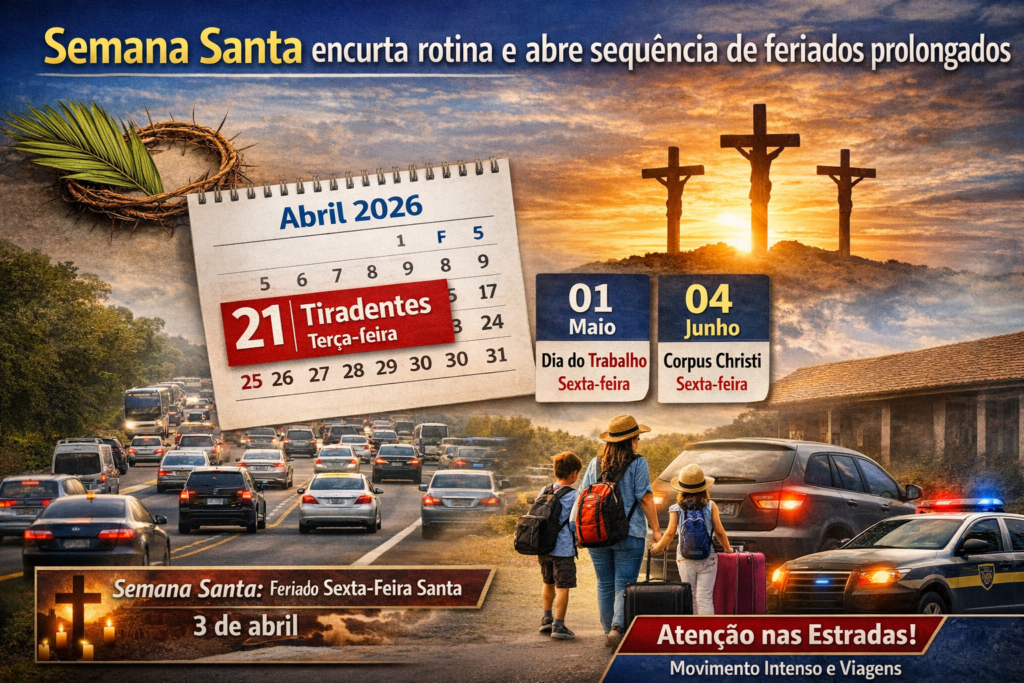 Semana Santa encurta rotina e abre sequência de feriados prolongados