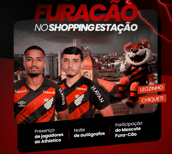 Shopping Estação recebe ídolos do Athletico Paranaense para sessão de fotos e autógrafos com torcedores