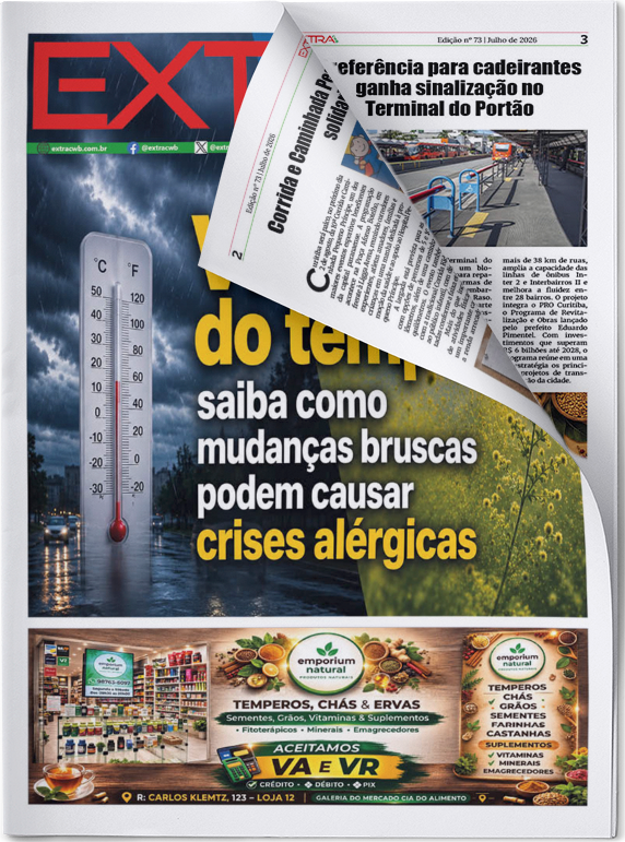 Capa da edição impressa do Extra CWB