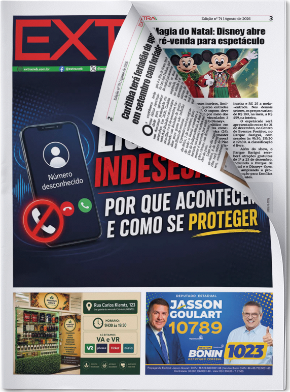 Capa da edição impressa do Extra CWB