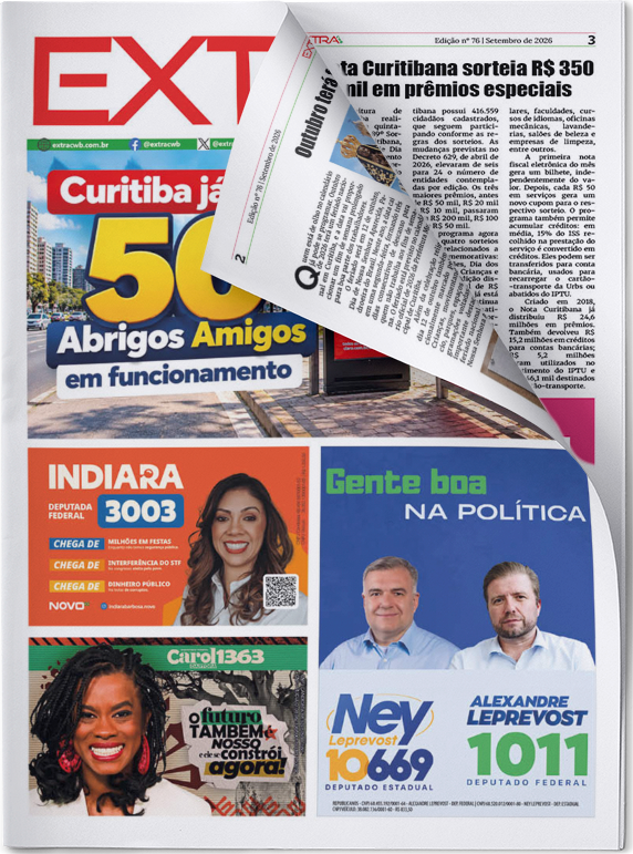 Capa da edição impressa do Extra CWB